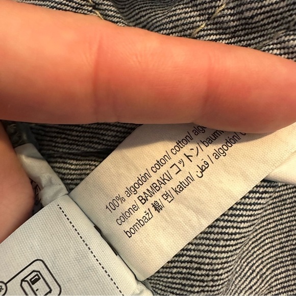 Zara Women’s Denim Snap Front Jacket Size Large Blue - Picture 8 of 9